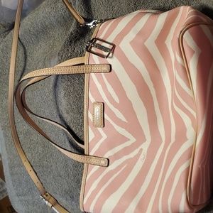Pink/Cream Zebra (coated leather)